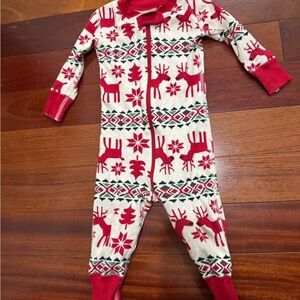 Hanna Anderson Dear Deer Holiday Isle Pajamas, sz 6-12mo